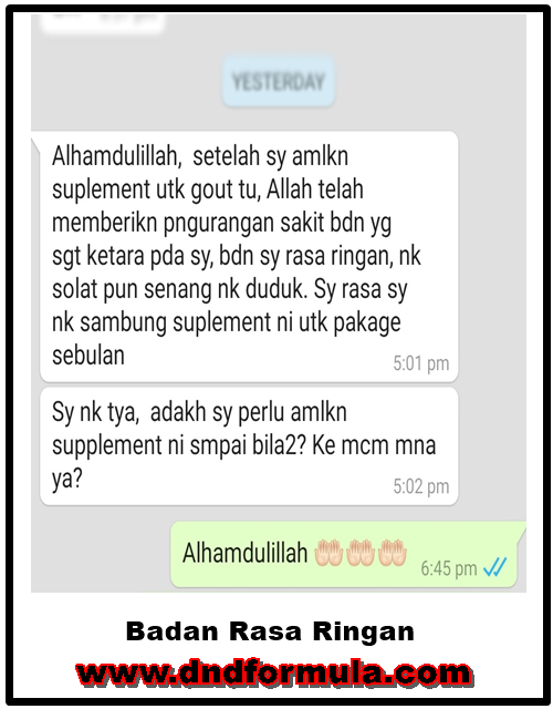 gout-badan rasa ringan