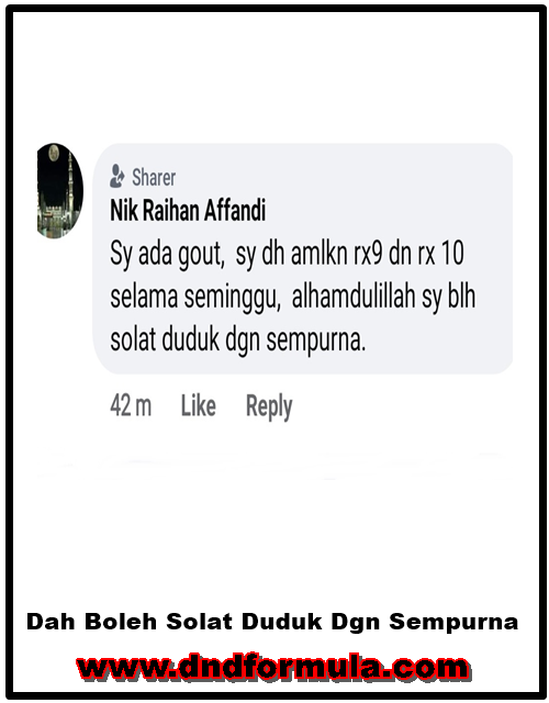 gout-dah boleh solat dgn sempurna