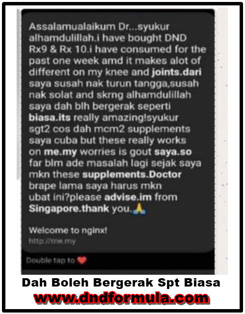 gout-dh boleh bergerak spt biasa