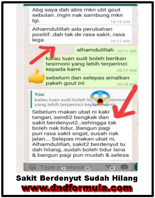 gout-sakit berdenyut sudah hilang