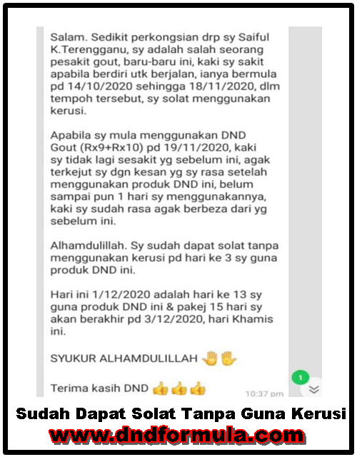 gout-sudah dpt solat tanpa guna kerusi